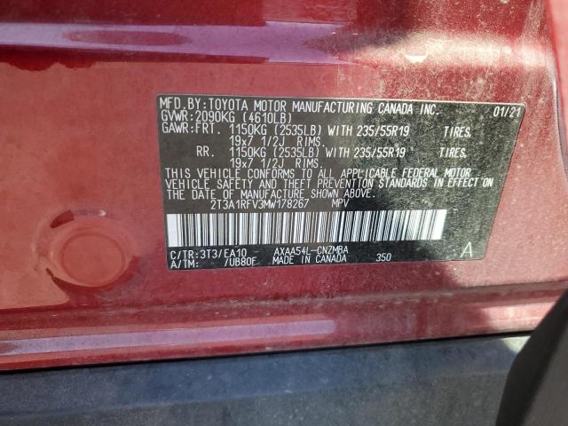 2021 TOYOTA RAV4 XLE P - 2T3A1RFV3MW178267