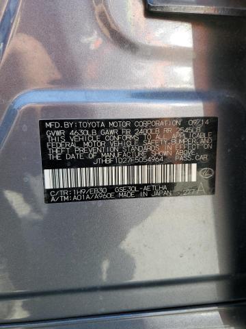2015 LEXUS IS 250 JTHBF1D27F5054964