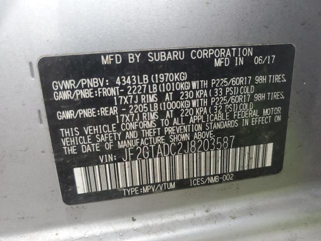 2018 SUBARU CROSSTREK JF2GTADC2J8203587