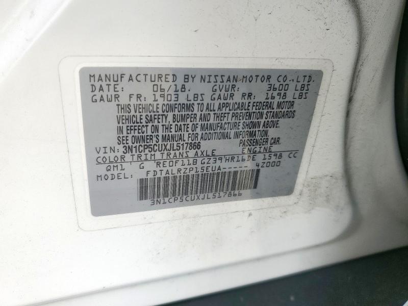 2018 NISSAN KICKS S - 3N1CP5CUXJL517866
