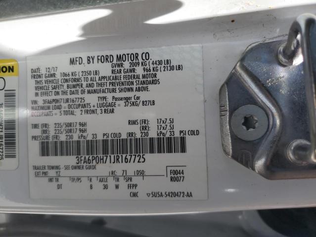 2018 FORD FUSION SE - 3FA6P0H71JR167725
