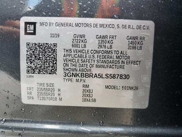 2020 CHEVROLET BLAZER 1LT 3GNKBBRA5LS587830