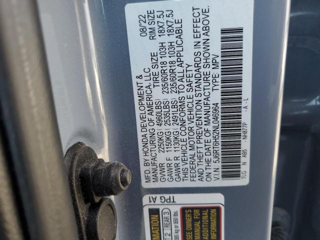 2022 HONDA CR-V EX 5J6RT6H52NL046964