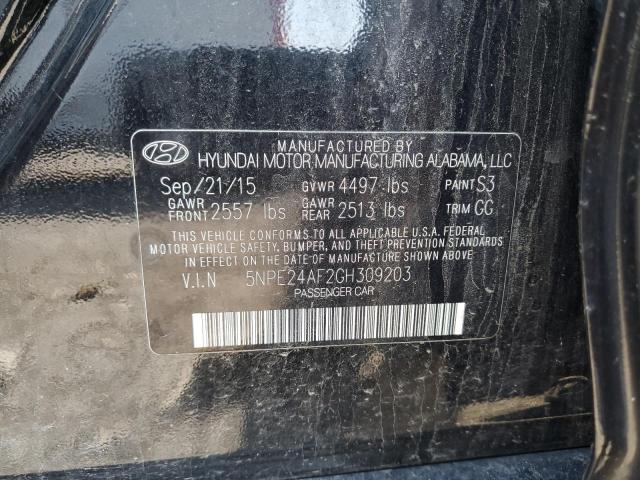 2016 HYUNDAI SONATA SE 5NPE24AF2GH309203