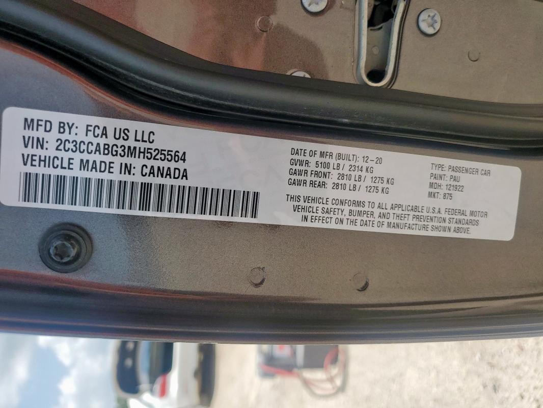 2021 CHRYSLER 300 S 2C3CCABG3MH525564