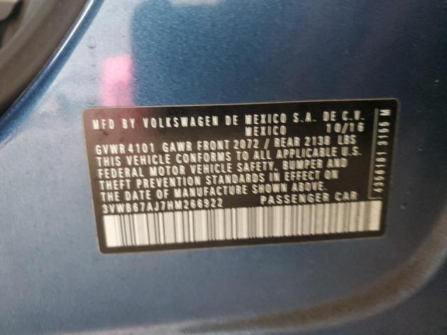2017 VOLKSWAGEN JETTA SE - 3VWB67AJ7HM266922