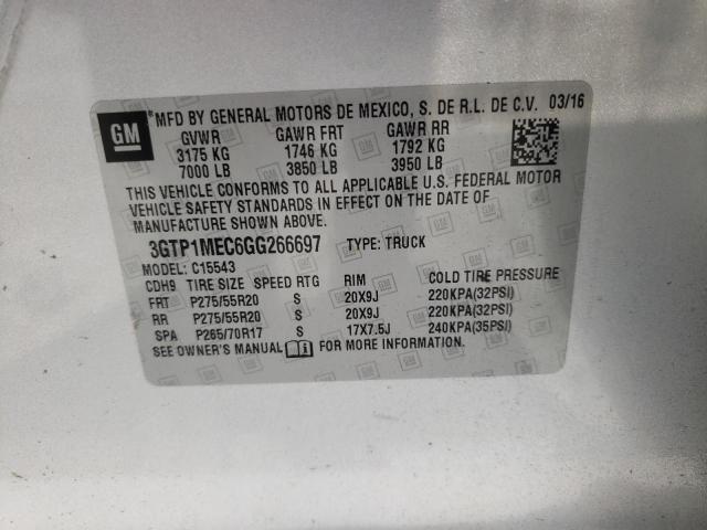 2016 GMC SIERRA C15 3GTP1MEC6GG266697