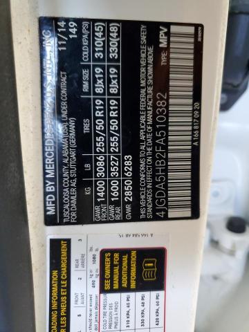 2015 MERCEDES-BENZ ML 350 4MA 4JGDA5HB2FA510382