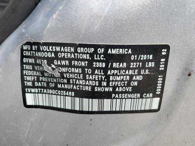 2016 VOLKSWAGEN PASSAT SE - 1VWBT7A39GC025468