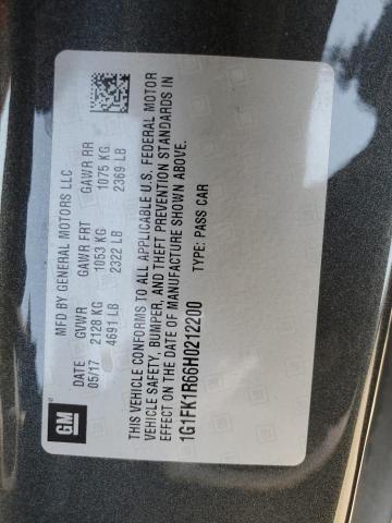 2017 CHEVROLET CAMARO ZL1 1G1FK1R66H0212200
