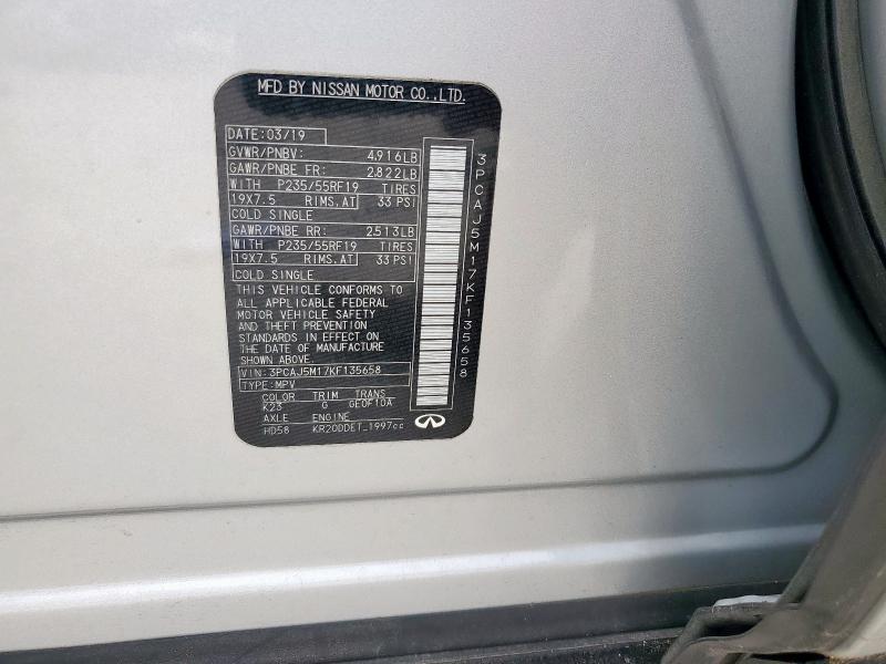 2019 INFINITI QX50 ESSEN 3PCAJ5M17KF135658