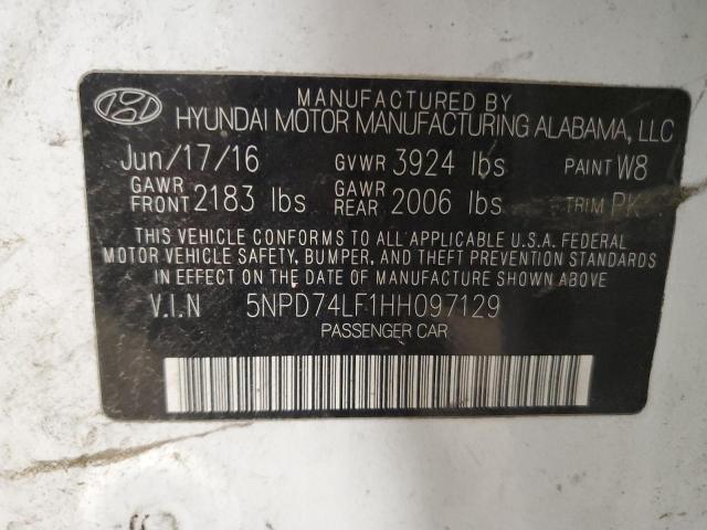 2017 HYUNDAI ELANTRA SE - 5NPD74LF1HH097129