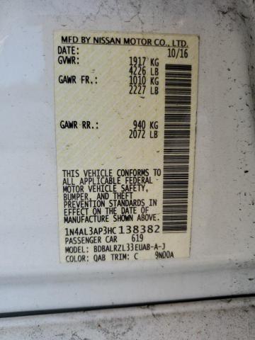 2017 NISSAN ALTIMA 2.5 1N4AL3AP3HC138382