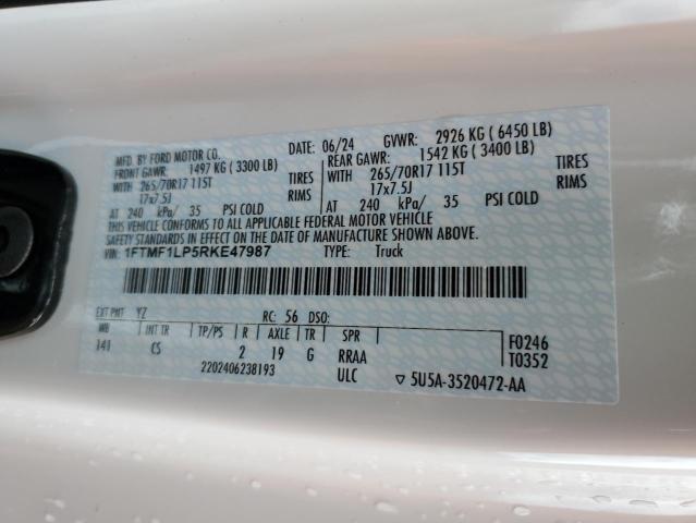 2024 FORD F150 XL 1FTMF1LP5RKE47987