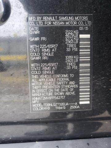 2015 NISSAN ROGUE S - KNMAT2MV6FP542717