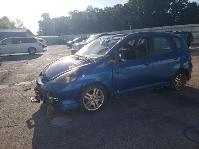 HONDA FIT S 2007 blue hatchbac gas JHMGD38687S001553 photo #1