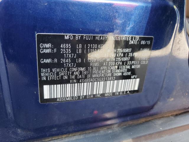 2016 SUBARU OUTBACK 2. 4S4BSADC5G3213852