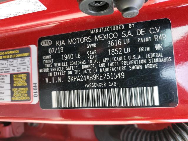 2019 KIA RIO S 3KPA24AB9KE251549