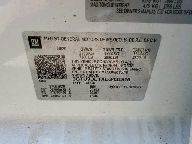 2020 GMC SIERRA K15 3GTU9DETXLG431916