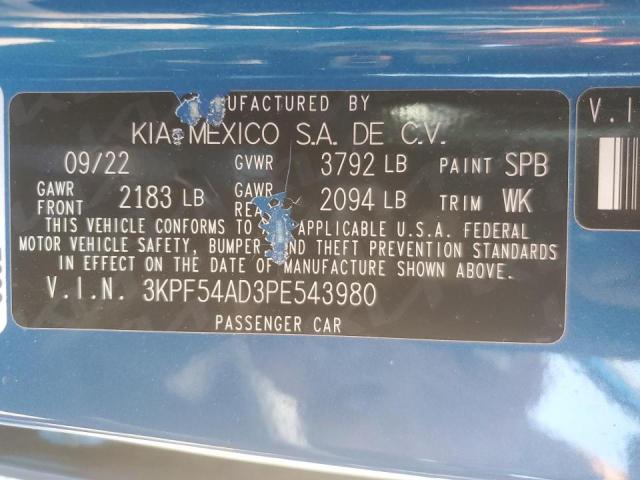 2023 KIA FORTE GT L 3KPF54AD3PE543980