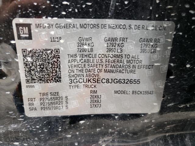 2018 CHEVROLET SILVERADO K1500 LTZ 3GCUKSEC8JG632655