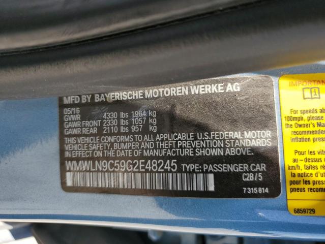 2016 MINI COOPER S C - WMWLN9C59G2E48245