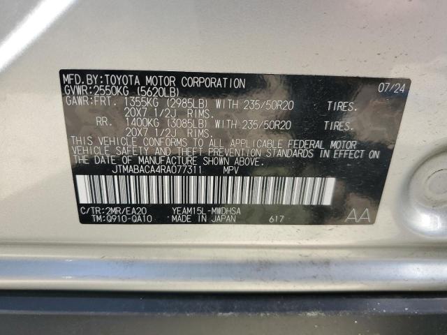 2024 TOYOTA BZ4X XLE JTMABACA4RA077311