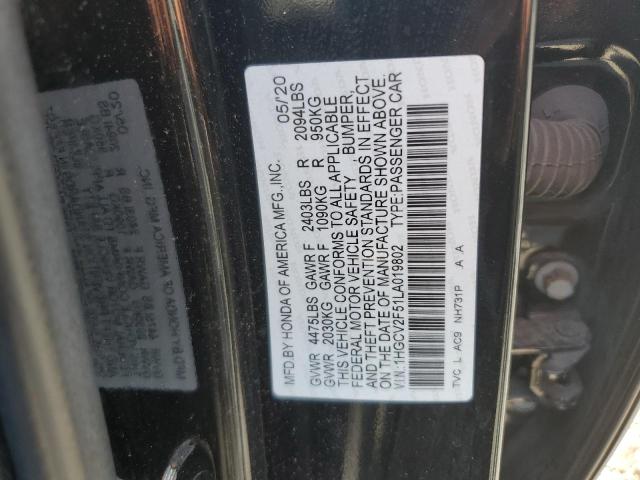 2020 HONDA ACCORD EXL 1HGCV2F51LA019802