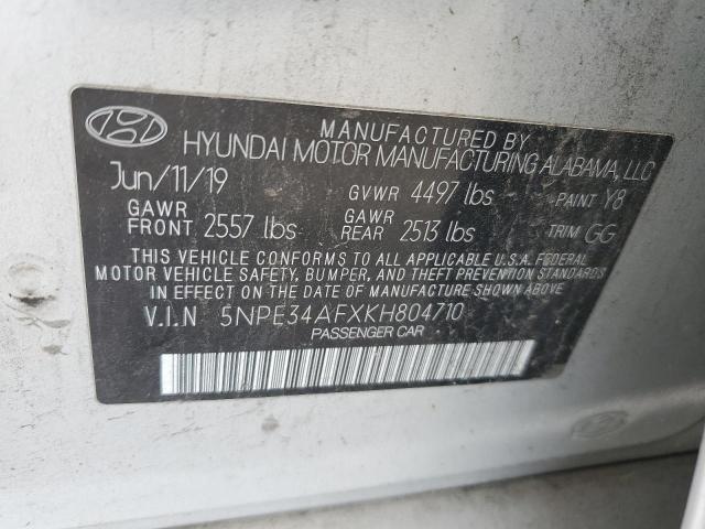 2019 HYUNDAI SONATA LIM 5NPE34AFXKH804710