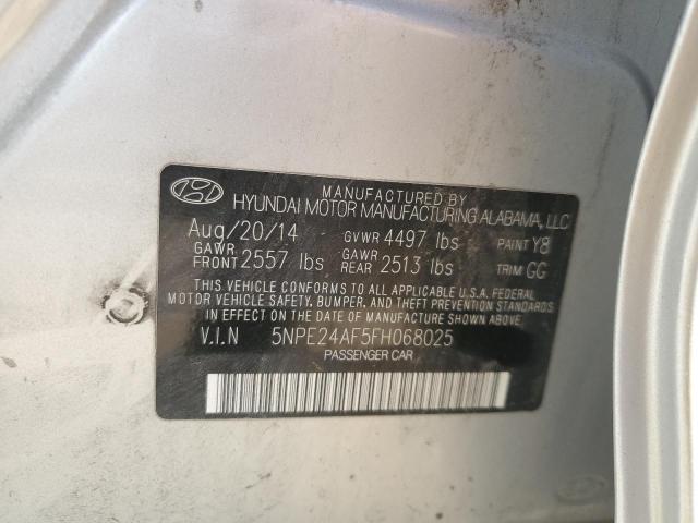 2015 HYUNDAI SONATA SE 5NPE24AF5FH068025