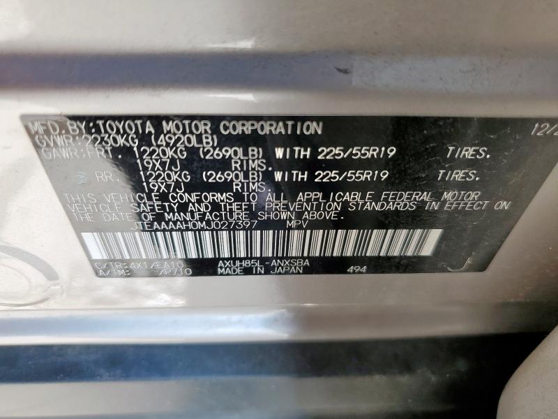 2021 TOYOTA VENZA LE - JTEAAAAH0MJ027397