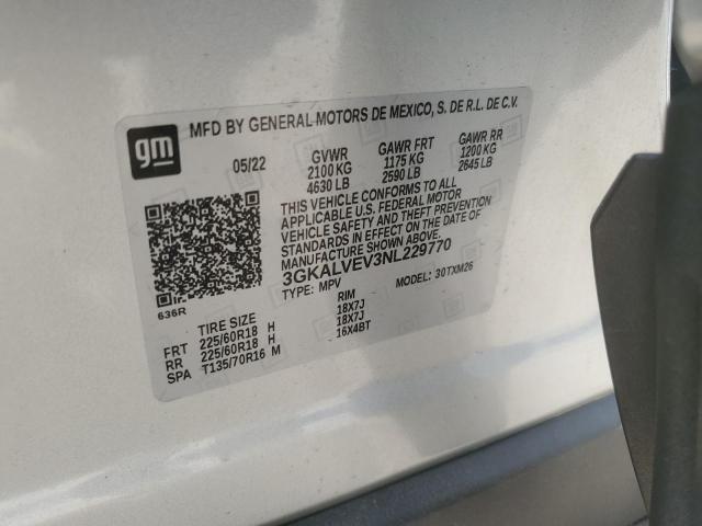 2022 GMC TERRAIN SL 3GKALVEV3NL229770