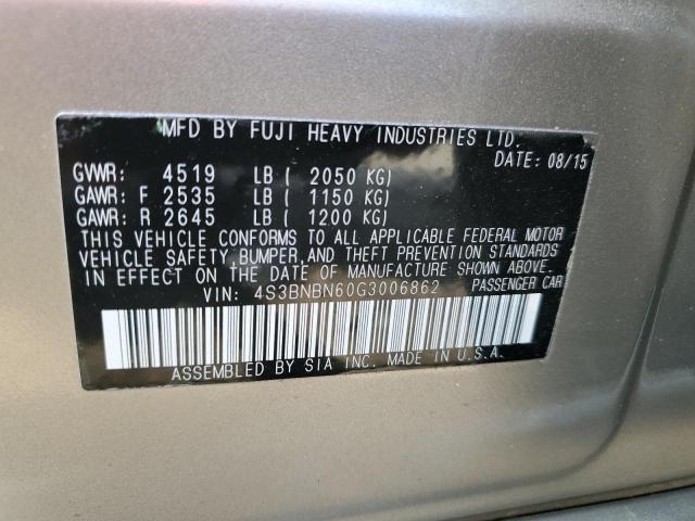 2016 SUBARU LEGACY 2.5 - 4S3BNBN60G3006862
