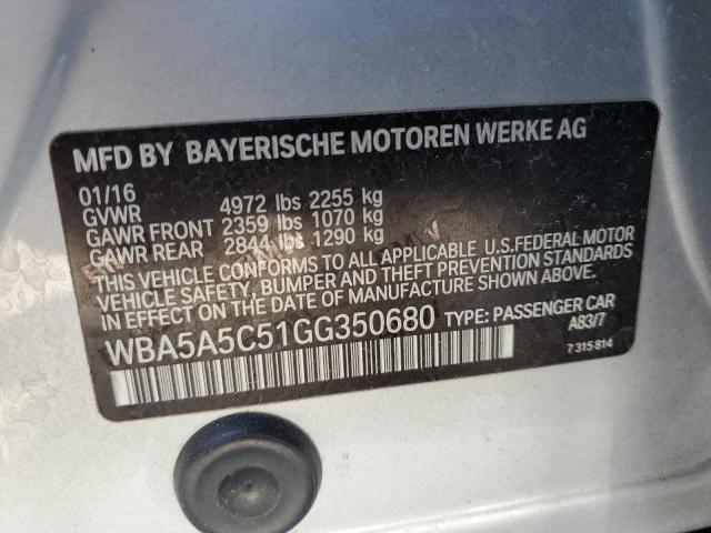 wba5a5c51gg350680 - 2016 Bmw 5 series i - #61890935
