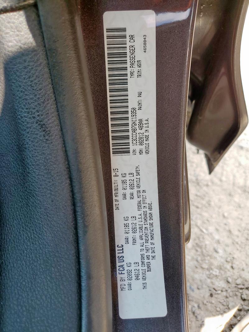 2016 CHRYSLER 200 - 1C3CCCAB7GN119350