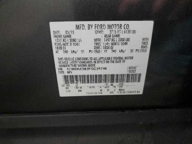 2015 FORD EXPLORER X - 1FM5K8D83FGC36796