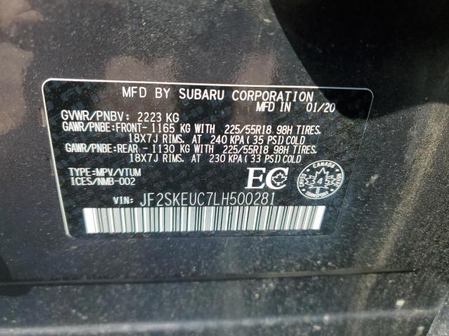 2020 SUBARU FORESTER L JF2SKEUC7LH500281