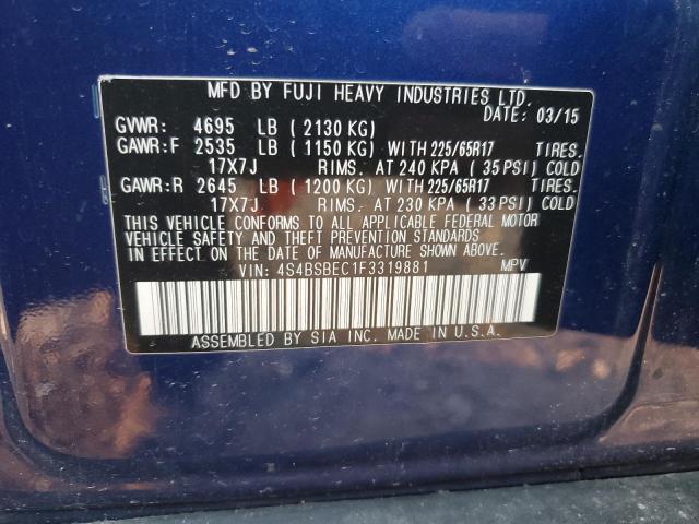 2015 SUBARU OUTBACK 2. - 4S4BSBEC1F3319881