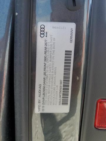 2019 AUDI A6 PREMIUM WAUL2AF25KN091887