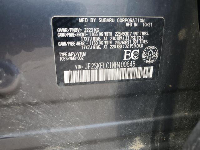 2022 SUBARU FORESTER W JF2SKELC1NH400648