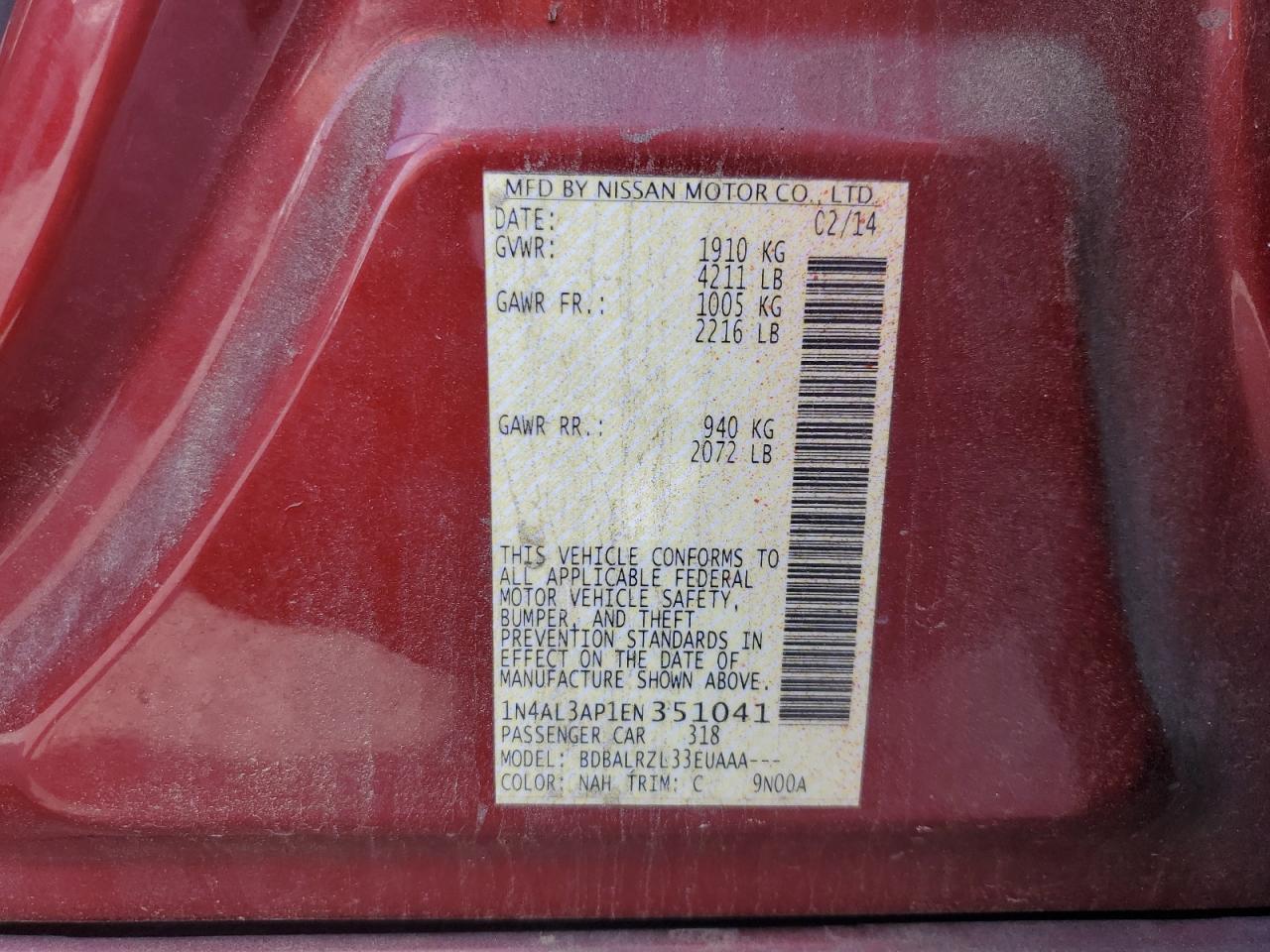Nissan Altima 2.5 2014