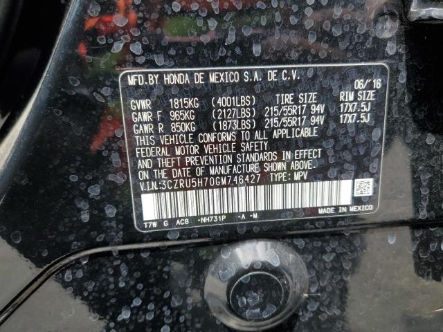 2016 HONDA HR-V EXL 3CZRU5H70GM746427