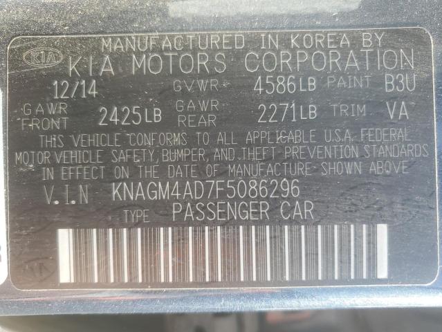 KNAGM4AD7F5086296 2015 KIA OPTIMA