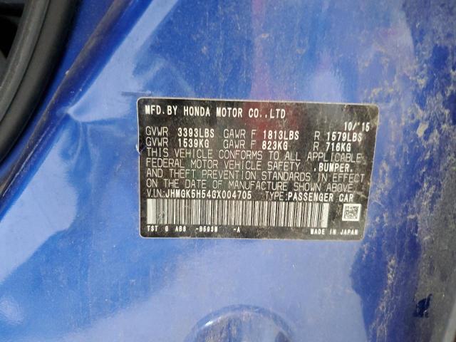 2016 HONDA FIT LX - JHMGK5H54GX004705