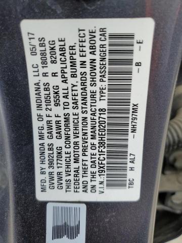2017 HONDA CIVIC EX - 19XFC1F38HE020718