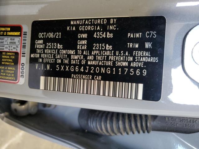2022 KIA K5 GT LINE 5XXG64J20NG117569