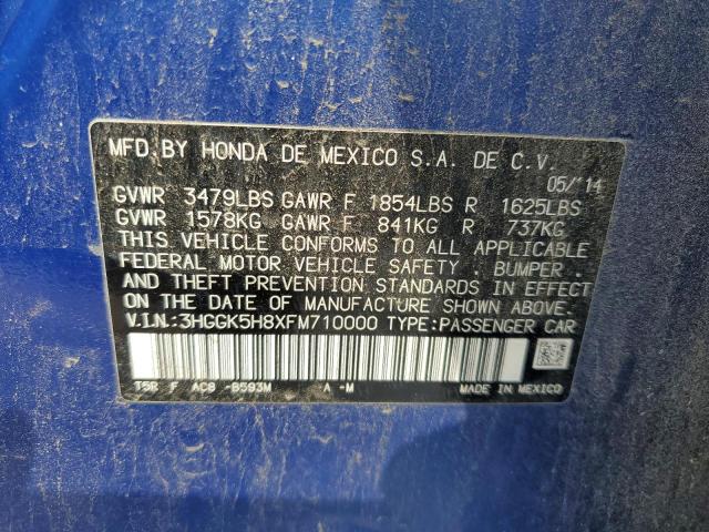 2015 HONDA FIT EX 3HGGK5H8XFM710000