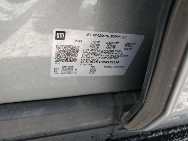 2024 CHEVROLET TAHOE K150 1GNSKTKT0RR172136