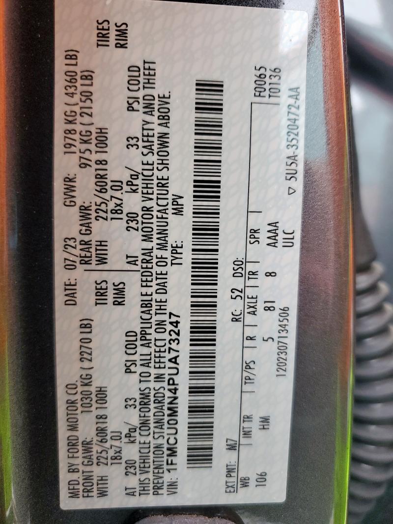 2023 FORD ESCAPE ST 1FMCU0MN4PUA73247