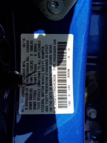 2016 HONDA CIVIC TOUR 2HGFC1F99GH638008